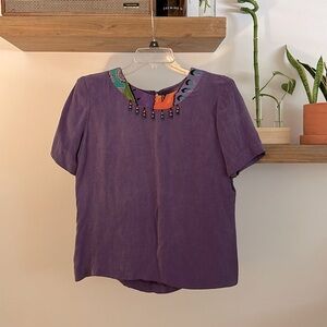 Vintage Short Sleeve blouse. Size 6.